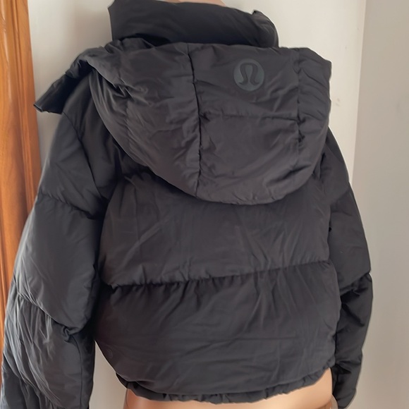 22”PTP 🎁 Sz 12 NWT Wunder Puff coat removable hood down crop super crop - Picture 11 of 14